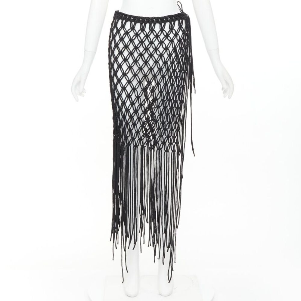 Dries Van Noten 2023 Runway Macrame Fringe Skirt